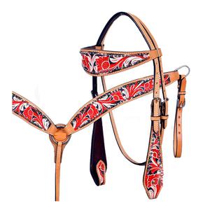 Western Headstalls Tack Sets avec raccord personnalisé avec nom de marque personnalisé Western Saddle Headstall Horse Tack Antique Engraver - Product Image 4
