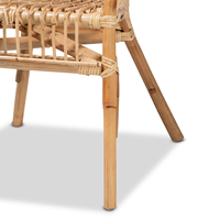Chaise de salle à manger moderne en rotin Boho Décoration de la maison Matériaux naturels Chaise de salle à manger écologique Fabriquée au Vietnam Vente en gros durable