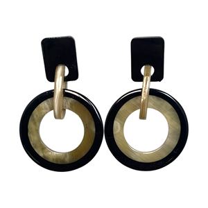 Boucles d'oreilles pendantes en corne de buffle naturelle pour femmes, style mignon, occasion anniversaire, fêtes, vente flash - Product Image 6