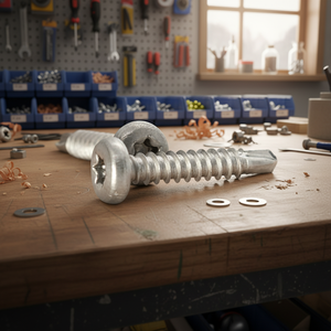 Tornillos Autoperforantes de Cabeza Plana de Acero Inoxidable Clase 8 de la Marca PDC, Phillips/Phillips, Rosca Profunda Gruesa, Alta Resistencia a la Corrosión - Product Image 1