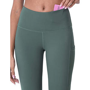 Meilleure vente Leggings de fitness décontractés pour femmes de haute qualité en coton respirant vêtements d'entraînement de gymnastique impression personnalisée Logo de la taille moyenne - Product Image 3