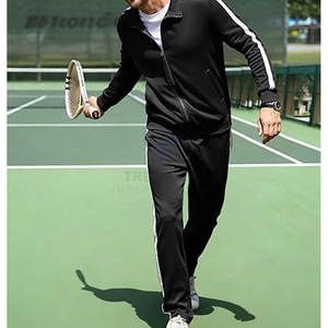 ชุดวอร์มผู้ชายแบบมีฮู้ด 2 ชิ้น ชุดออกกำลังกายแบบซิปเต็มตัว เสื้อสเวตเชิ้ต กางเกงจ็อกเกอร์ ชุดออกกำลังกาย ชุดวิ่ง ชุดลำลอง - Product Image 6