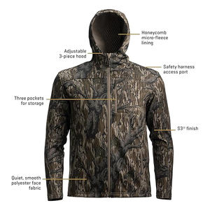 Veste de chasse camouflage pour homme, imperméable, respirante, à coque souple, personnalisable, pour les sports d'hiver en plein air, par temps froid - Product Image 3