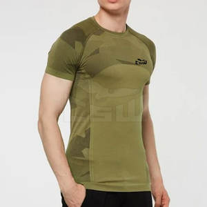 T-shirt de gymnastique de couleur vierge T-shirt de bonne qualité durable Nouveau design T-shirts de gymnastique en polyester - Product Image 6