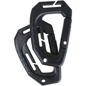 Mousqueton tactique - Noir (non fixé) compatible MOLLE pour équipement de transport de charge, compatible MOLLE, Cordura, Camouflage, Personnalisé - Product Image 1