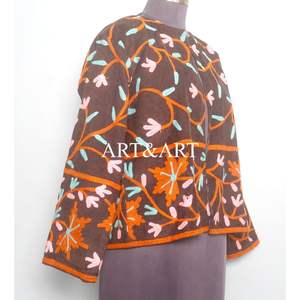 Chaqueta Acolchada con Bordado Floral, Botones, Forro de Algodón, Hecha a Mano, Estilo Ecológico de Secado Rápido para Otoño e Invierno, Ideal para Fiestas - Product Image 4