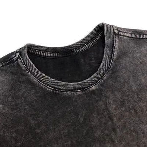 Camiseta personalizada con lavado ácido para hombre, corte holgado, estilo Vintage con hombros caídos, de gran tamaño y peso pesado, 100% algodón, ropa informal con logotipo - Product Image 6