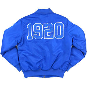 Veste bomber bleu royal Zeta Phi Beta 1920 avec logos brodés, coupe-vent, vêtements de sororité grecque, veste grecque personnalisée - Product Image 2