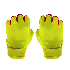 Guantes de bateo de béisbol de cuero genuino personalizados Guantes de bateo de béisbol de puño corto de alta calidad de agarre alto - Product Image 4