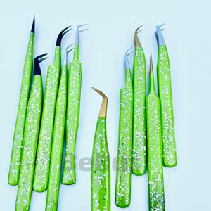 Pinzas de extensión de pestañas con logotipo personalizado pinzas de pestañas puntiagudas japonesas de acero inoxidable de alta calidad OEM Etiqueta Privada - Product Image 2