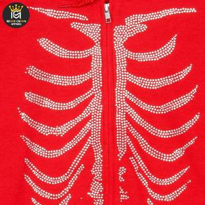 Sudaderas con capucha de manga larga de algodón y poliéster con diamantes de imitación, diseño transpirable de gran tamaño para sudaderas con capucha de invierno para hombre - Product Image 6