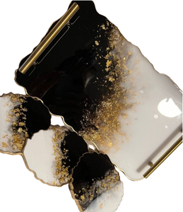 Rectangular <b>Serving</b> Tray Top Quality Resin <b>Serving</b> Tray Coffee Tea Dinner <b>Set</b> <b>Dishes</b> Plates Resin Tray Made in India - Product Image 3