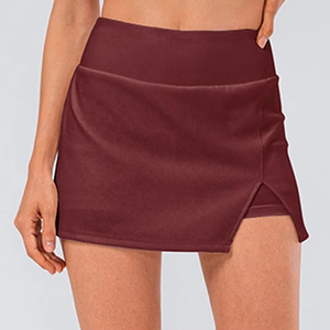 กระโปรงเทนนิสเอวสูงแบบกำหนดเองมีกระเป๋าแบบกว้างยืดหยุ่นกางเกงขาสั้นแบบ2-in-1สำหรับเล่นกอล์ฟ - Product Image 4