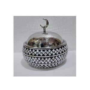 Marvelous Design Round Shape Casserole Pot Wedding Food Serving <b>Dish</b> <b>With</b> Hammered <b>Lid</b> Hot Pot At Attractive Price - Product Image 4
