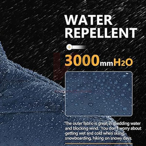 Vente en gros Veste matelassée homme personnalisée Manteau d'hiver léger résistant à l'eau Voyage ski Extérieur Veste matelassée Poches zippées - Product Image 4