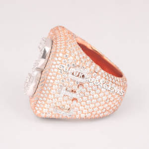 Moda de lujo personalizado Hip Hop Ice Out VVS Lab Grown Diamond plata 925 joyería número letra anillo - Product Image 3