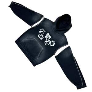 Sweat-shirt unisexe à capuche zippé pour homme, 100 % coton de haute qualité, avec poche, impression personnalisée, séchage rapide et respirant, pour l'hiver - Product Image 2