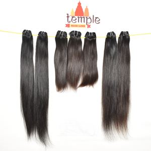 Raw vietnamita 100% sin procesar pelo de color natural indio negro mujeres máquina doble trama Procesamiento de ondas extensiones de cabello humano - Product Image 2