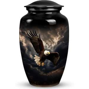 Urnes humaines élégantes en métal faites à la main pour les cendres adultes Memorial Home Decor Design artistique Urnes humaines en métal durables - Product Image 4