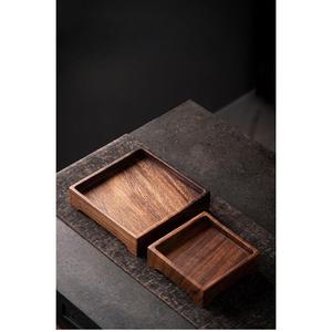 Bandeja de servicio de madera negra de forma redonda de nuevo diseño con forma y tamaño personalizados para la bandeja de servicio de eventos de fiesta en casa del hotel Ruse - Product Image 3