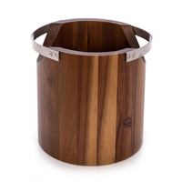 Design de luxe seau à glace en bois refroidisseur champagne seau pour whisky vodka refroidisseur nouveau produit seau à glace en bois