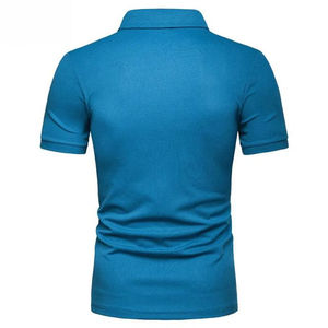 Cómodo transpirable para hombres para Polos El mejor diseño con logotipo personalizado Patrón sólido Tela de lona Precio razonable Durable - Product Image 3