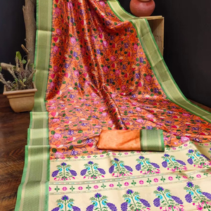 El último Sari tejido de seda Banarasi suave de diseñador por FabZone - Product Image 1