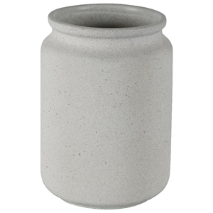 Portacepillos de cerámica Spirella 'Cement' en gris, 8 x 11 cm - Product Image 1