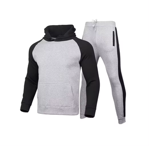 Survêtements à capuche en molleton personnalisés pour hommes, style vintage 2024, 100% fibre de bambou, respirants, confortables, pour l'entraînement et le jogging, deux pièces - Product Image 1