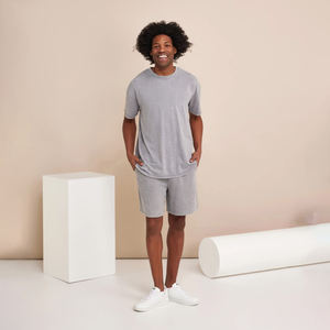 Unisex Acid Washed <b>Tie</b>-Dye Printed Cotton T-Shirt Shorts Combo Oversized O-Neck Leisure Style Quick Dry Heavyweight <b>Knitted</b> 100% - Product Image 6