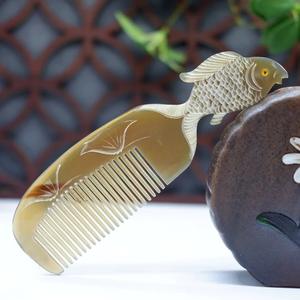 Peine de Cuerno de Búfalo con Tallado y Grabado 3D para el Cuidado del Cabello y un Estilo Elegante de Alta Calidad - Product Image 2