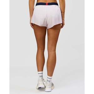 Shorts Deportivos de Cintura Media para Mujer - Accelerate 3 en Blanco - Future Navy - Product Image 5
