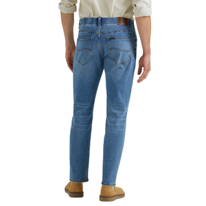 Pantalones vaqueros de pierna cónica de Ajuste Recto de movimiento extremo para hombre, cristal bordado alto, máxima comodidad, denim de invierno oscuro claro para otoño - Product Image 4