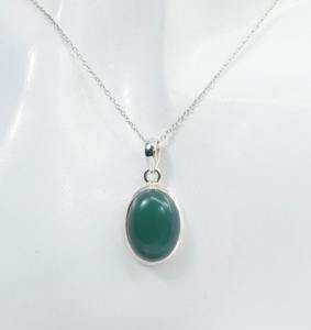 จี้925 925เงินสเตอร์ลิงสีเขียวนิลพร้อมจี้อัญมณีเครื่องประดับสำหรับผู้หญิงของขวัญแต่งงานที่สมบูรณ์แบบ - Product Image 5