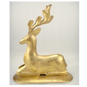 Ornement de Noël de renne en aluminium poli de couleur noire pour l'article décoratif de dessus de Table de Noël de salon à la maison - Product Image 5