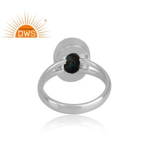 Dernières tendances bague en argent sterling fin naturel Boulder Turquoise pierre précieuse bague fendue fabricant de bijoux personnalisés - Product Image 4