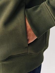 Sudadera con cremallera unisex Tela de algodón de calidad superior Sudadera con capucha con cremallera elegante cálida para estilo urbano al aire libre - Product Image 4