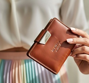 Cartera de mano elegante de cuero genuino para mujer, bloqueo RFID, múltiples ranuras para tarjetas, cremallera, bolsillo para monedas, soporte para teléfono, cartera elegante - Product Image 2