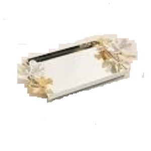 Bol de service en métal au design exclusif Vaisselle décorative Saladier pour la décoration de la vaisselle Martelé avec design fini or - Product Image 3