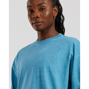 Camiseta de manga larga de gran tamaño con comodidad de basalto Vintage de alta calidad para mujer, camiseta de entrenamiento de gimnasio de ajuste relajado de algodón 100% transpirable suave - Product Image 3