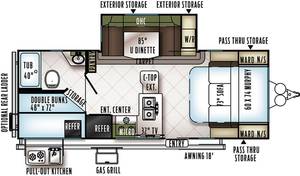 Autocaravana Usada 2019 Forest River Flagstaff Micro-Lite 21FBRS para Camping - Product Image 5