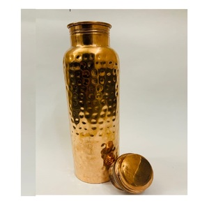 Pure Copper <b>Water</b> <b>Bottle</b> for Daily Use Yoga Gym Office Ayurvedic Health Benefits Eco Friendly Copper Drinkware Gift <b>Bottle</b> - Product Image 4
