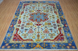 Hariz Bizard พรมขนสัตว์แบบถักแบบโบราณขนาด9x12ชุดพรมทอสไตล์เปอร์เซียใหม่ชุดพรมพื้นที่แบบแอบสแตรก - Product Image 5