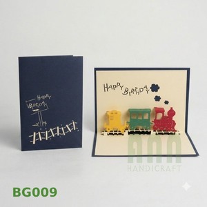 ANN HANDICRAFT BG009 Carte de vœux pop-up 3D personnalisée imprimée 4 couleurs, découpée, vernissage mat, souvenir en papier Vietnam - Product Image 1