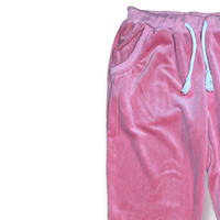 Ensemble de survêtement rose en velours à capuche pour femme, imprimé Girl Gang, décontracté, à manches longues, coupe ample, toutes saisons