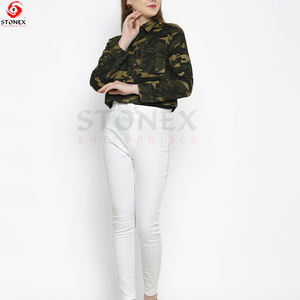 แจ็กเก็ตผ้ายีนส์ลายพลางแบบปรับแต่งได้ใส่สบายดีไซน์ล่าสุดผ้าคอตตอนพิมพ์ลายพราง - Product Image 5