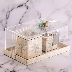 Royal Artisans Dernier couvercle en nacre avec boîte en acrylique et ensemble de plateaux - Product Image 1