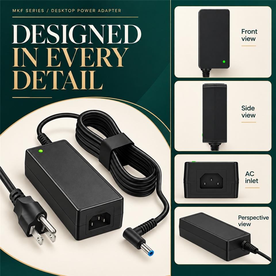 Option Logo Ui 65W Desktop AC DC Power Adapter 3V to 48V 0.01A to 8A With C14 Inlet ...