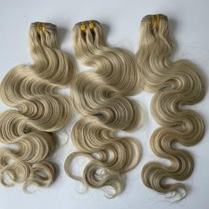 Blonde Remy Hair Trame Extensions et Bundles Brut Naturel Deep Curl Body Wave Styles Tailles En Vrac 8 \ "20 \" 26 \ "28 \" Perruques" - Product Image 4