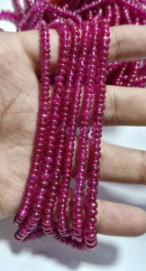 Las mejores cuentas sueltas de corindón de rubí Natural, hebras de Mala, fabricación de joyas DIY, cuentas de piedra, precio al por mayor - Product Image 5